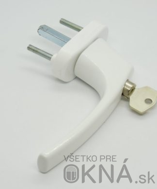 Kľučka okenná MTA s kľúčikom BIELA RAL9016