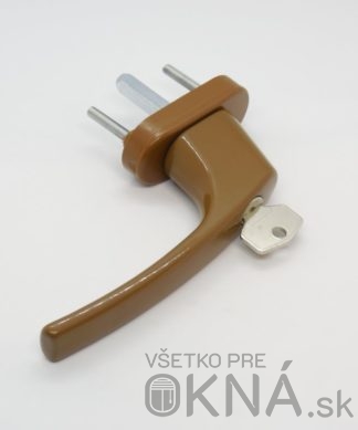 Kľučka okenná MTA s kľúčikom SVETLOHNEDÁ RAL 8008