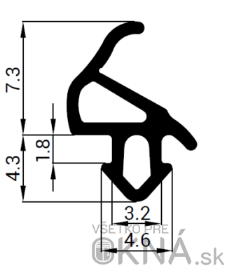 Univerzálne tesnenie do plastových okien ŠEDÉ / 6 METROV